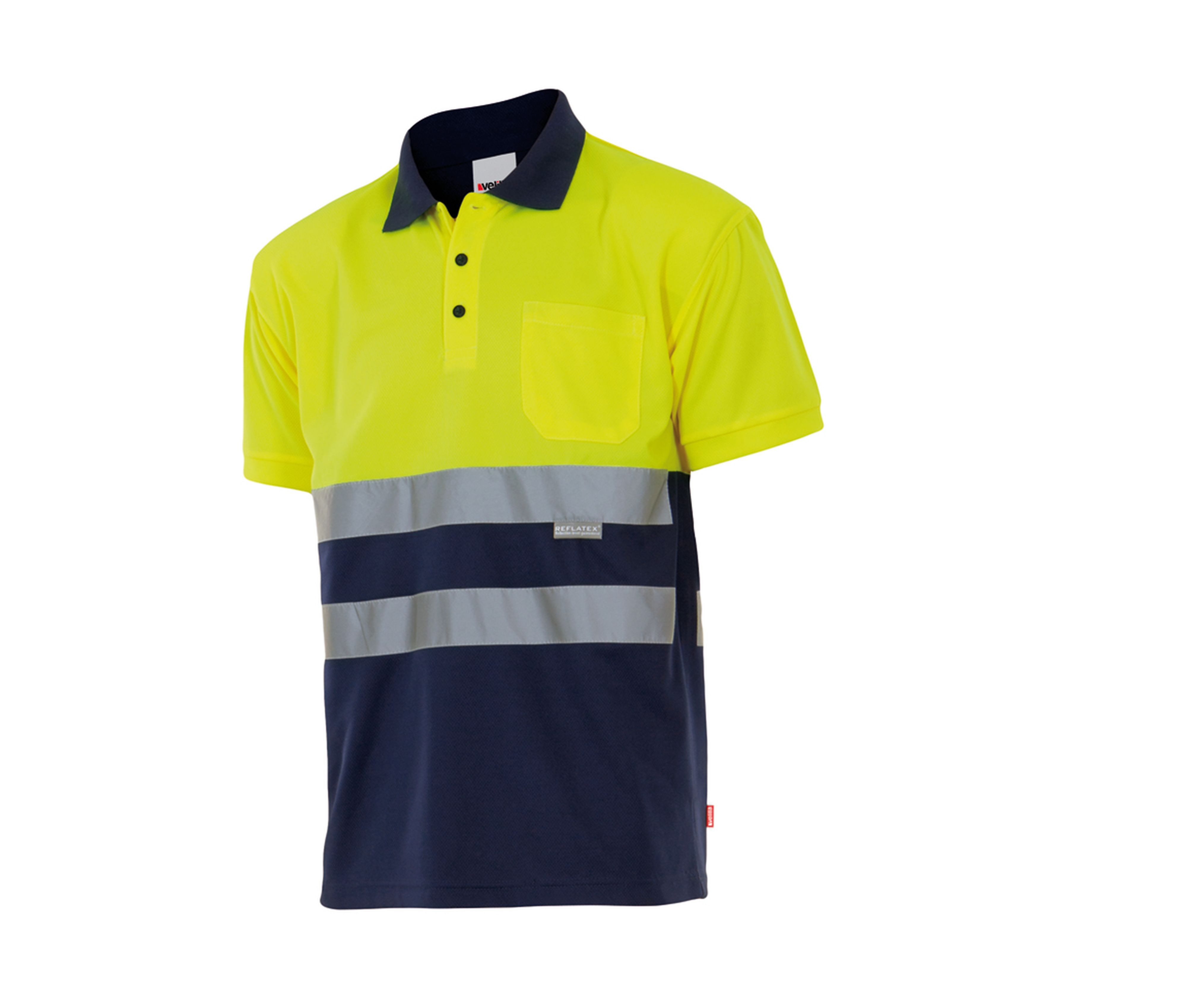 POLO BICOLORE MANCHES COURTES HAUTE VISIBILITÉ