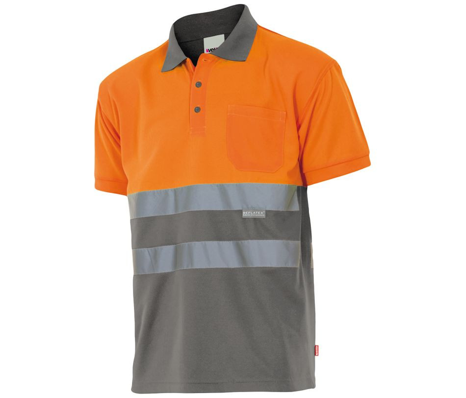 POLO BICOLORE MANCHES COURTES HAUTE VISIBILITÉ
